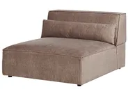 Modul Ecksofa 4-Sitzer HELLNAR mit Ottomane Stoff Hellbraun linksseitig_912416