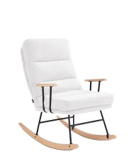 Rocking Chair ESKELIN Reclining Boucle Off-White_974732