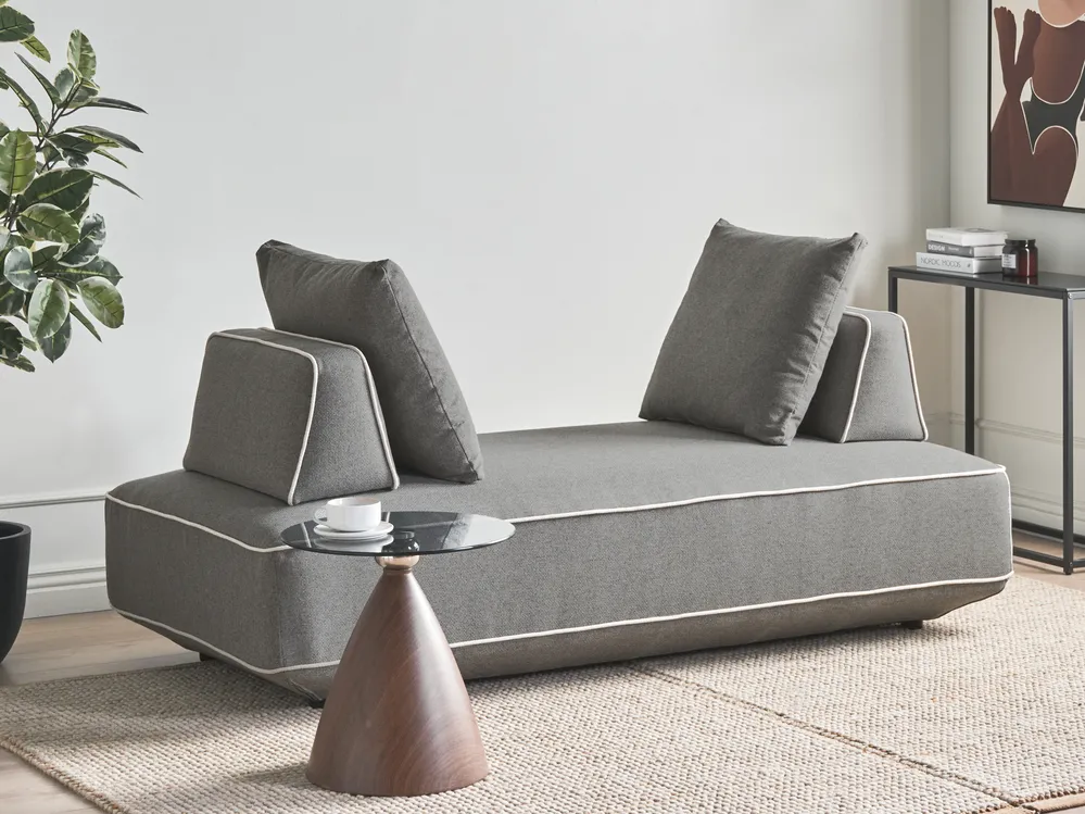 Chaise Longue SEILLANS Fabric Grey_1004477