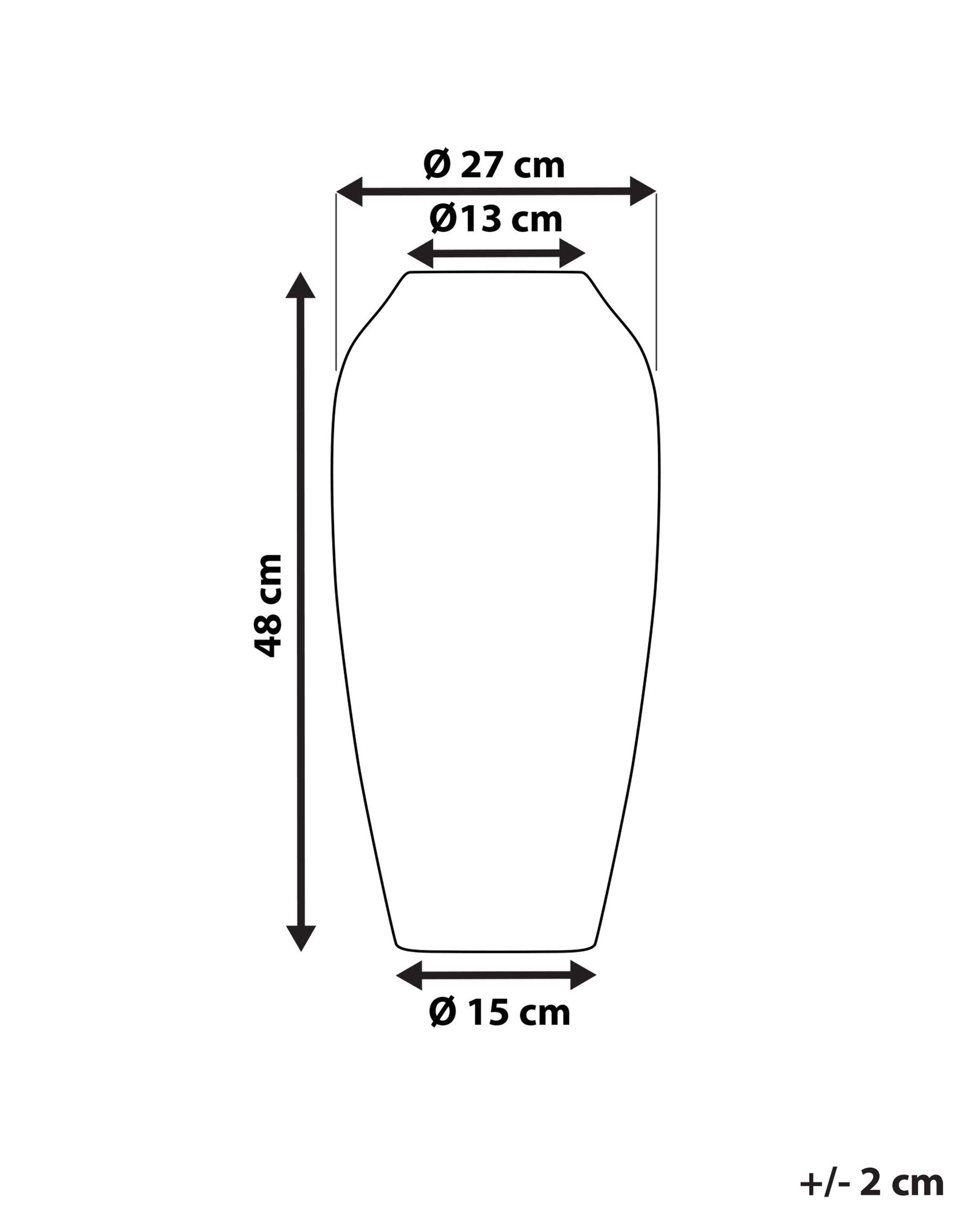 Dekovase LORCA 48 cm Keramik Goldbraun_722704