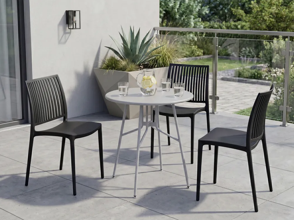 Outdoor Bistrotisch TALTAL 64 cm 64 cm Metall Grau