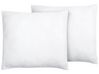 Kopfkissen 2er Set ERRIGAL Niedrig 80 x 80 cm Mikrofaser Weiß