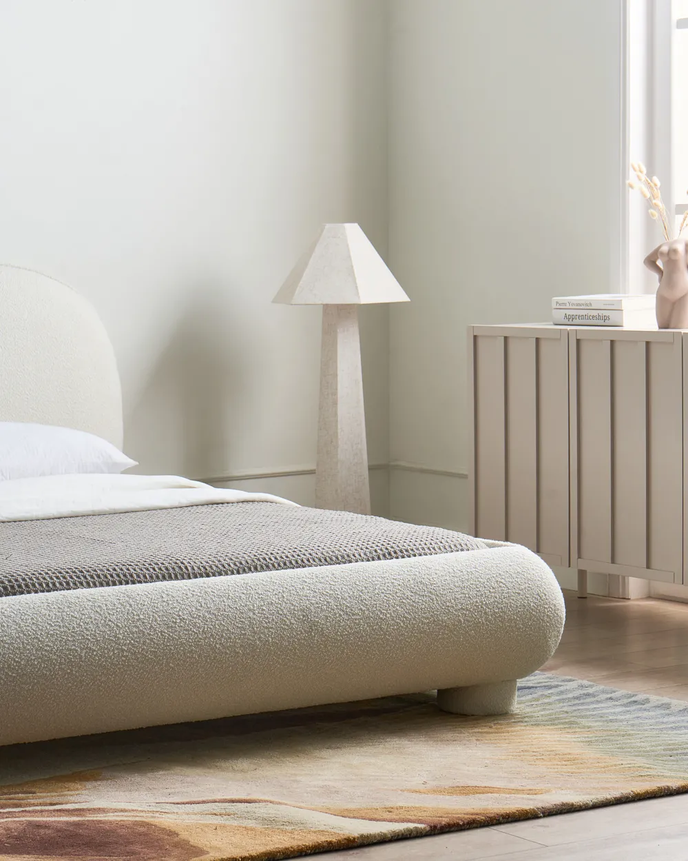 Bed Boucle BAYEL 180 x 200 cm (EU Super King) Off-White_1056399