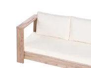 Garten Ecksofa 5-Sitzer MARETTIMO zertifiziertes Akazienholz Cremeweiß rechtsseitig_1081716