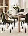 Esszimmerstuhl 4er Set KALISPELL Samtstoff Olivgrün