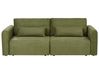 Sofa Bed 3 Seater VAXHOLM with Storage Fabric Green