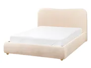Bett mit Stauraum BLAGNAC Bouclé Hellbeige 140 x 200 cm_1009293