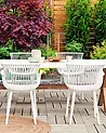 Gartenstuhl 4er Set PESARO Weiß