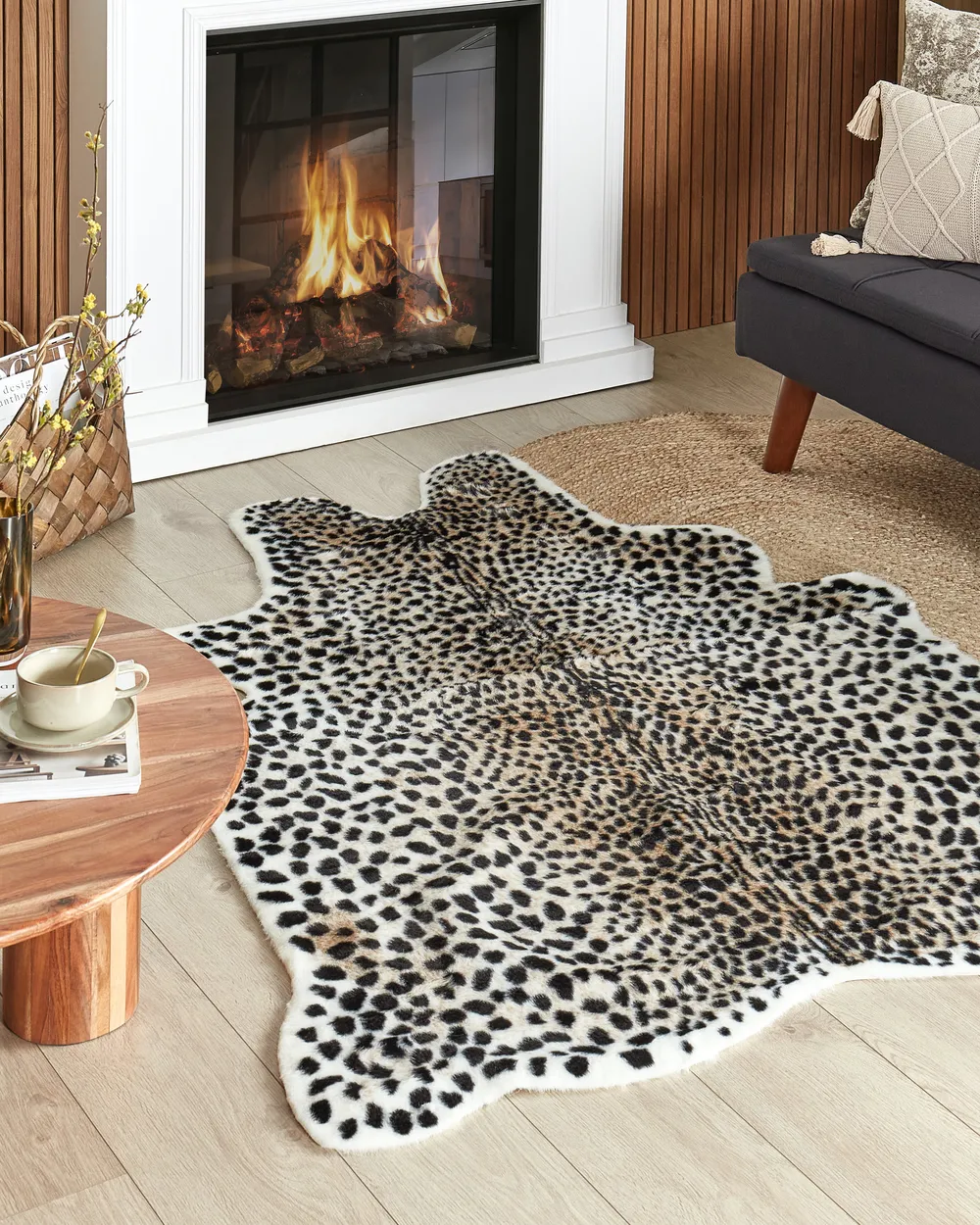 Kunstfellteppich OSSA Beige 130 x 170 cm