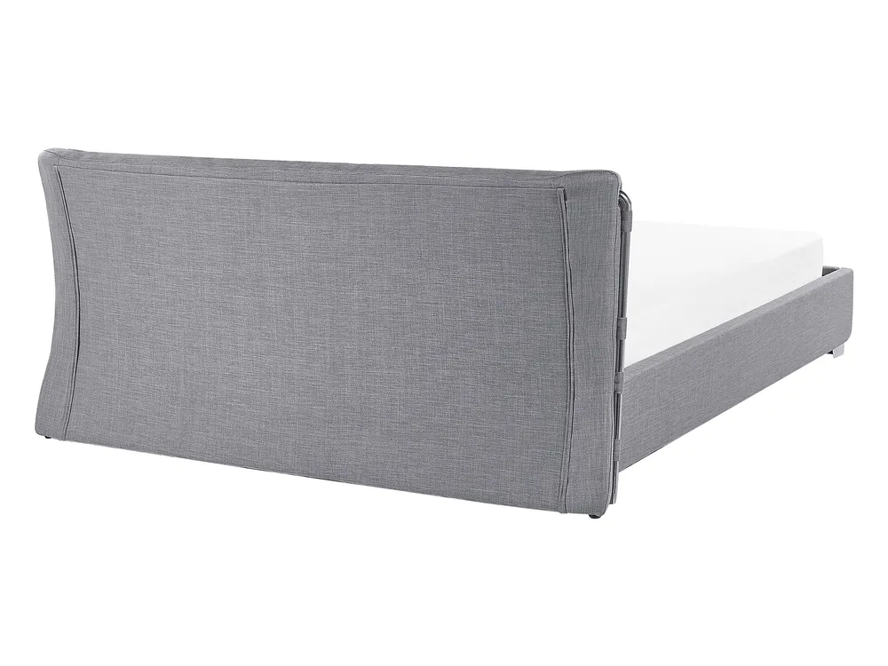 Bett mit Lattenrost Stoff PARIS 140 x 200 cm Grau_892194
