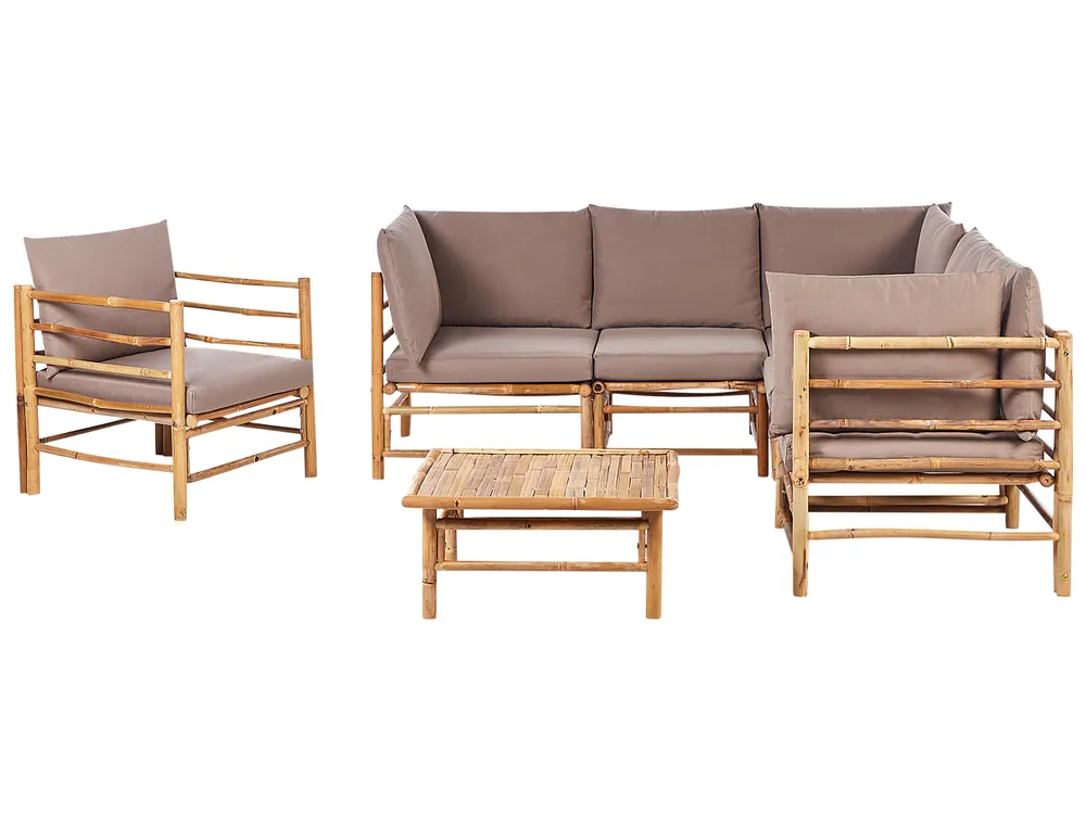 6-Seater Corner Sofa Set CERRETO Taupe DEF