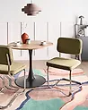 Esszimmerstuhl 2er Set IRWIN Cord Olivgrün