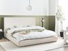 Bett mit Stauraum CAMPAGNE Stoff Hellbeige 180 x 200 cm