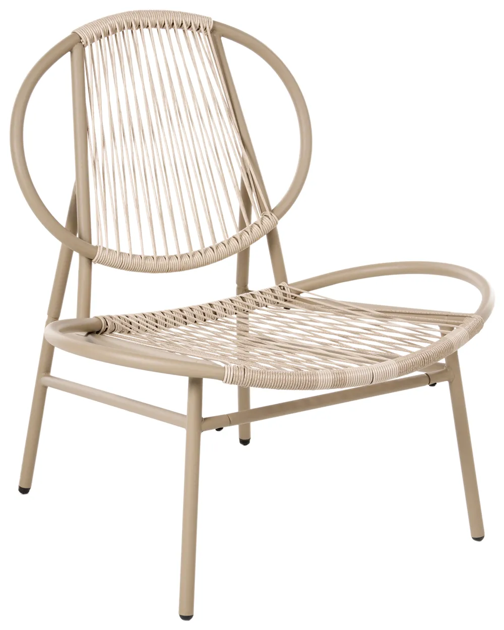 Gartenstuhl OVARO Polyrattan Beige