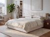 Bed met opbergruimte LAURESSES Stof Lichtbeige 160 x 200 cm