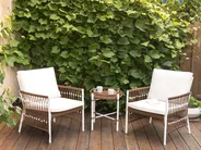 Bistro Set inkl. Kissen LEVICO Metall Weiß_930858