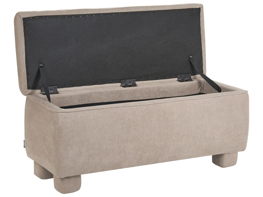 Upholstered Storage Bench ITHACA Fabric Beige_1057887