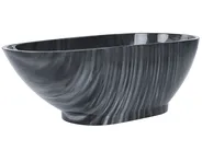 Freistehende Badewanne RIOJA 170 x 80 cm Schwarzer Marmor_809416