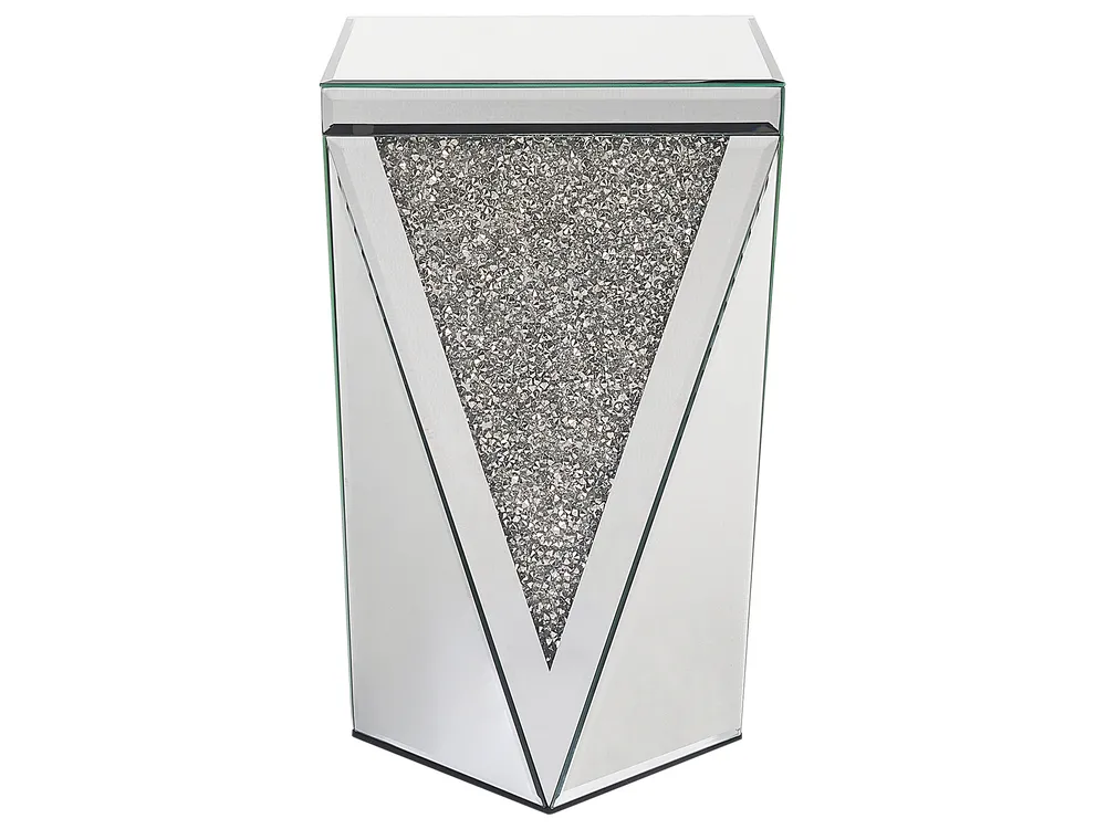 Beistelltisch LUXEY Glas Silber verspiegelt_850877