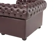 Living Room Set 4 Seater CHESTERFIELD Leather Brown_769473