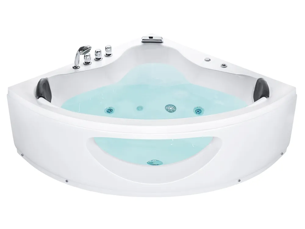 Corner Hot Tub with LED TOCOA 1900 x 1380 mm White_850663