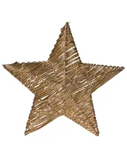 Weihnachtsdekoration 2er Set LED HAMPEN 24/30 cm Stern Gold_1015522