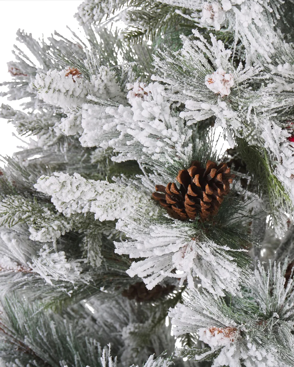 Künstlicher Weihnachtsbaum mit Schnee MASALA 180 cm Weiß_812963