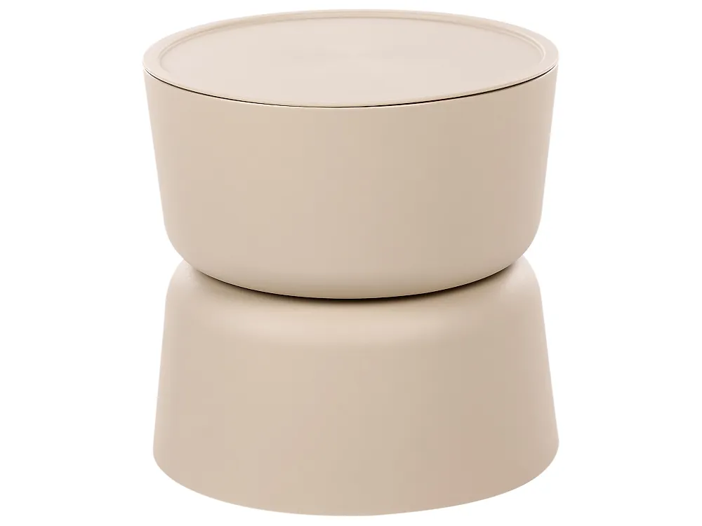 Set van 2 bijzettafels ATACAMA 32/40 cm 32/40 cm Bruin Beige_1172086