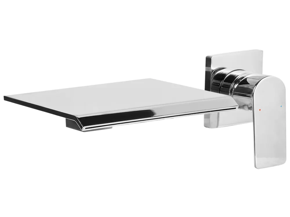 Wandmontierte Waschtischarmatur APONWAO Messing Silber