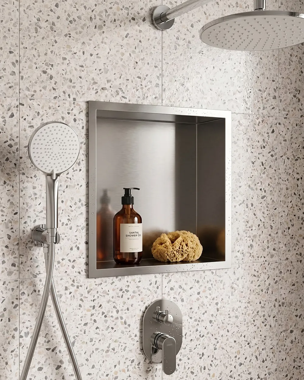 Niche de douche ITAIPU LED Métal Argenté_1134908