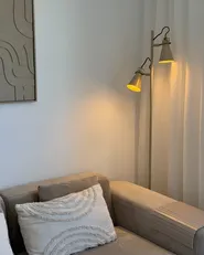 Stehlampe MOYOLA verstellbar Metall Beige_1001487