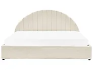 Bett mit Stauraum CHADENET Bouclé Cremeweiß 180 x 200 cm_1183970