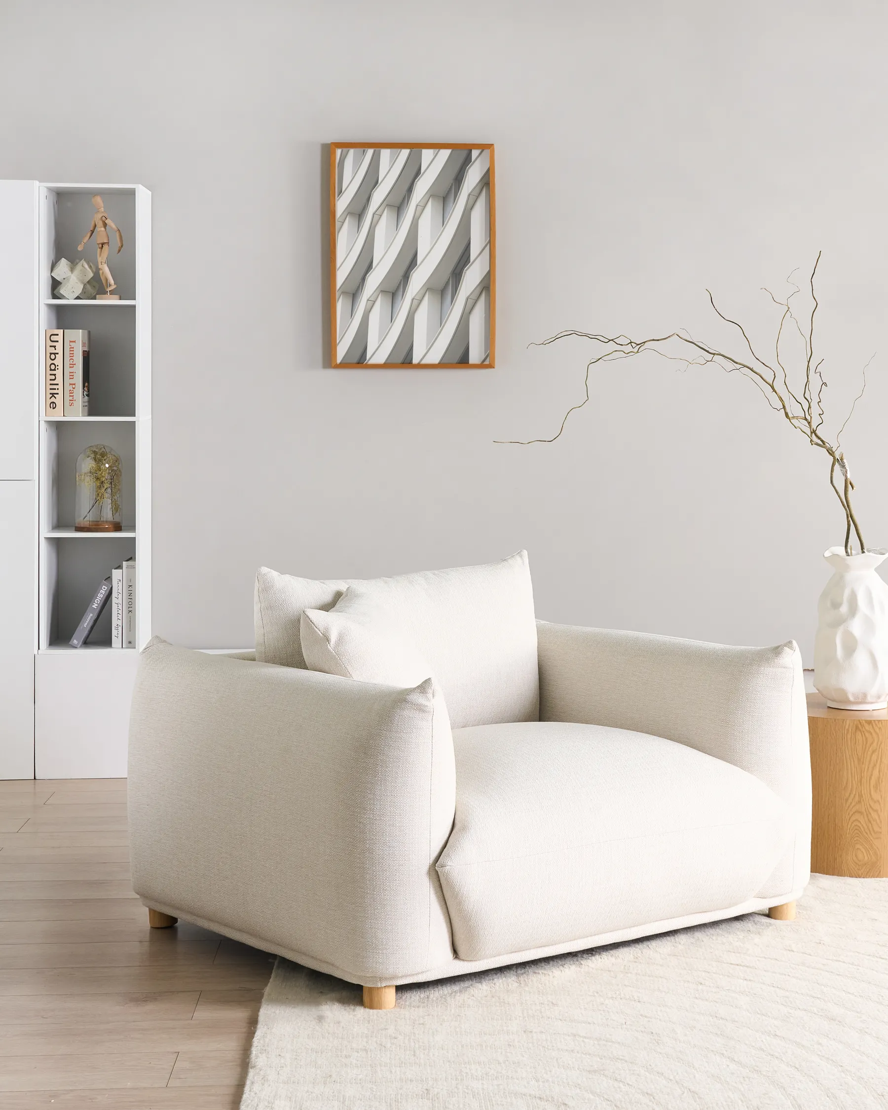 Sessel LUVOS Stoff Cremeweiß_970185