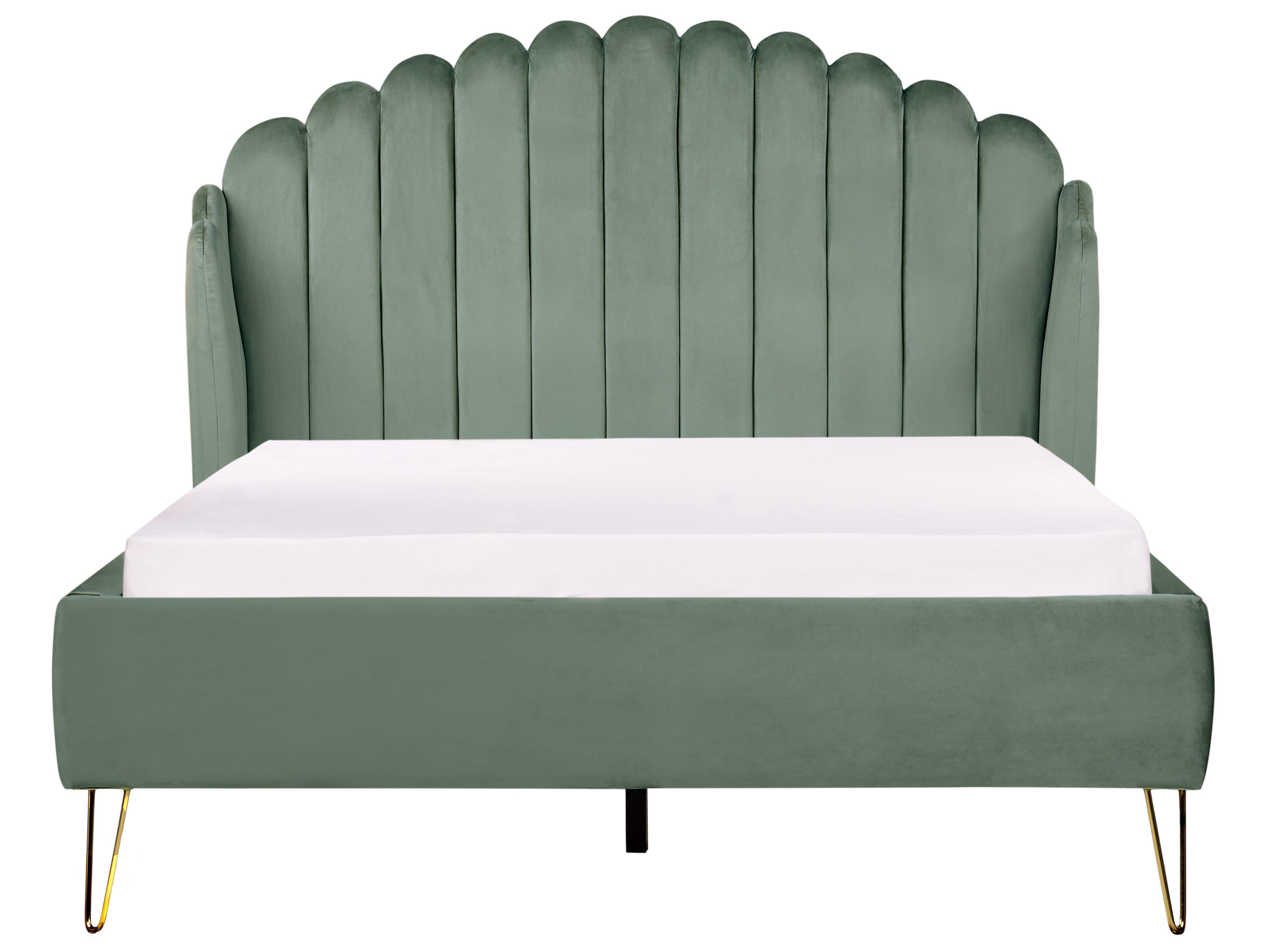 Bed Velvet AMBILLOU 140 x 200 cm (EU Double) Green_902519