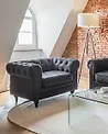 Sessel CHESTERFIELD Samtstoff Schwarz