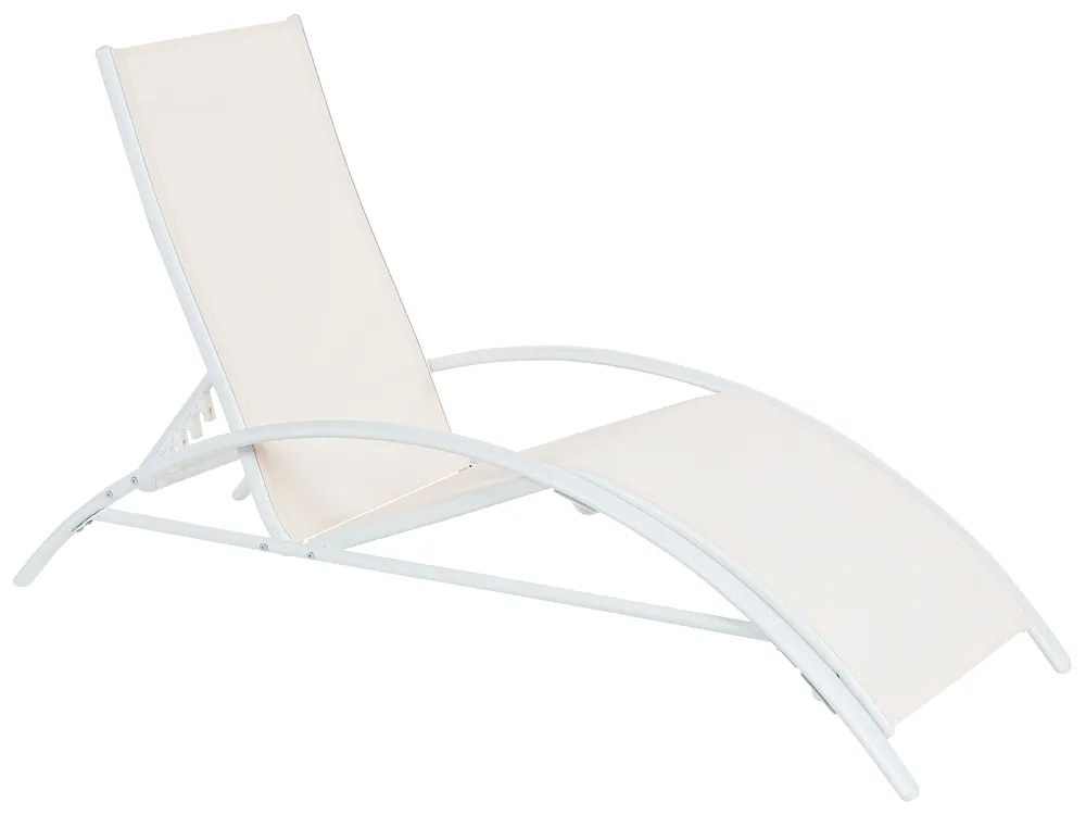 Sonnenliege GAETA mit Relaxfunktion Metall Beige_835727