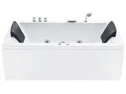 Corner Hot Tub with LED VARADERO 1830 x 900 mm White Left Hand_850694