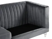Sofa 3 Seater ARVIKA Velvet Dark Grey_806161