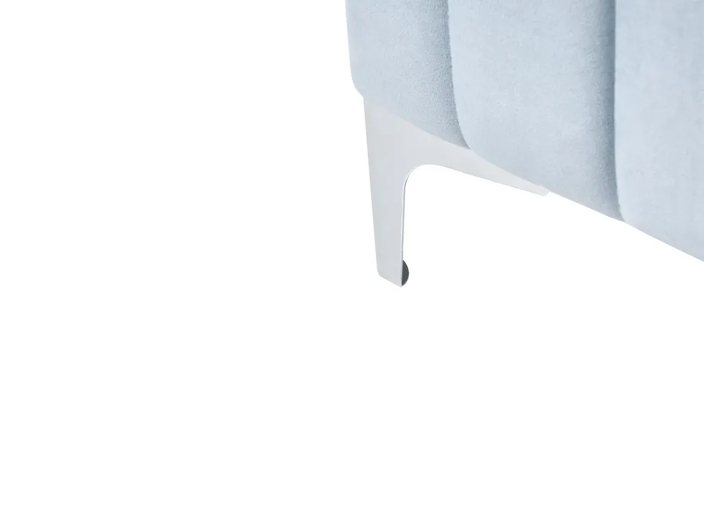 Bett mit Lattenrost Samtstoff LUNAN 120 x 200 cm Hellblau_1025547