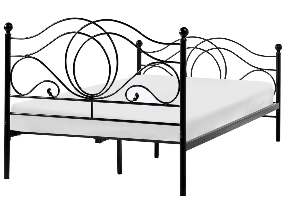 Bed Metal LYRA 120 x 200 cm (EU Small Double) Black_1026487