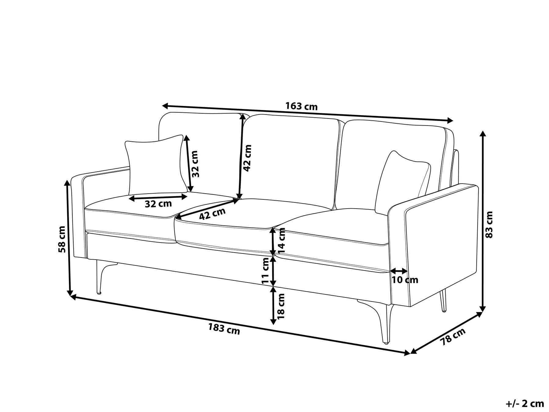 Sofa 3 Seater GAVLE Boucle Beige_968527