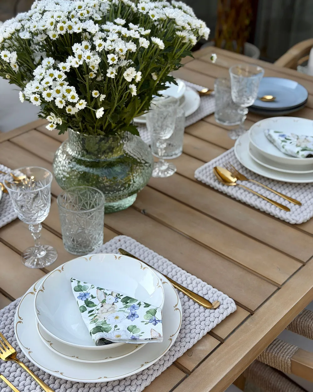 Tafelservice 12-teilig CHAROLI Porzellan Weiß / Gold_1154001
