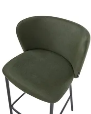 Set of 2 Bar Chairs MINA Dark Green_925947