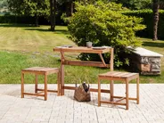 Wandelbare Bistro Gartenbank TUENNO Akazienholz Braun_921510