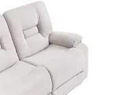Sofa Set elektrisch verstellbar 6-Sitzer BERGEN mit USB-Anschluss Samtstoff Hellbeige_1064835