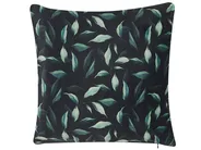 Dekokissen 2er Set TOADFLAX 45 x 45 cm Samtstoff Grün Schwarz Pflanzenmuster_818796
