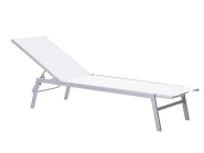 Sonnenliege NOLI mit Relaxfunktion Metall Weiß_1025738