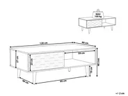 Couchtisch SWANSEA mit Stauraum Hellbraun_722644