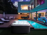 Outdoor Whirlwanne mit LED ARCELIA Weiß_825093