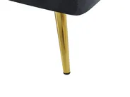 Sofa Bed 3 Seater VETTRE Velvet Black_787981
